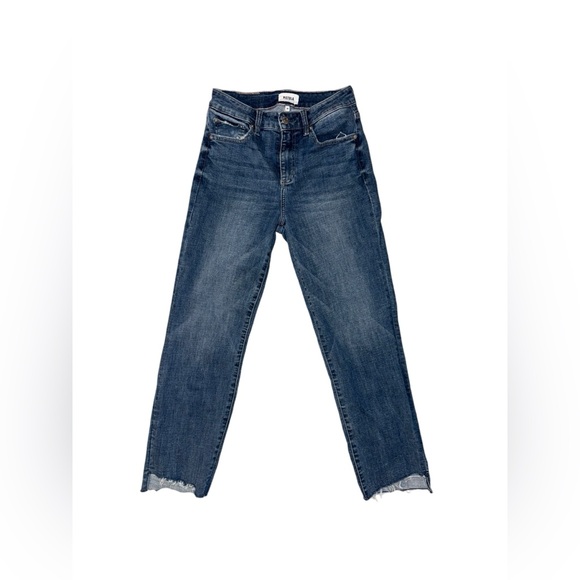 pistola Denim - Pistola Slim Straight Leg Distressed Medium Wash Jeans Stretch Size 28